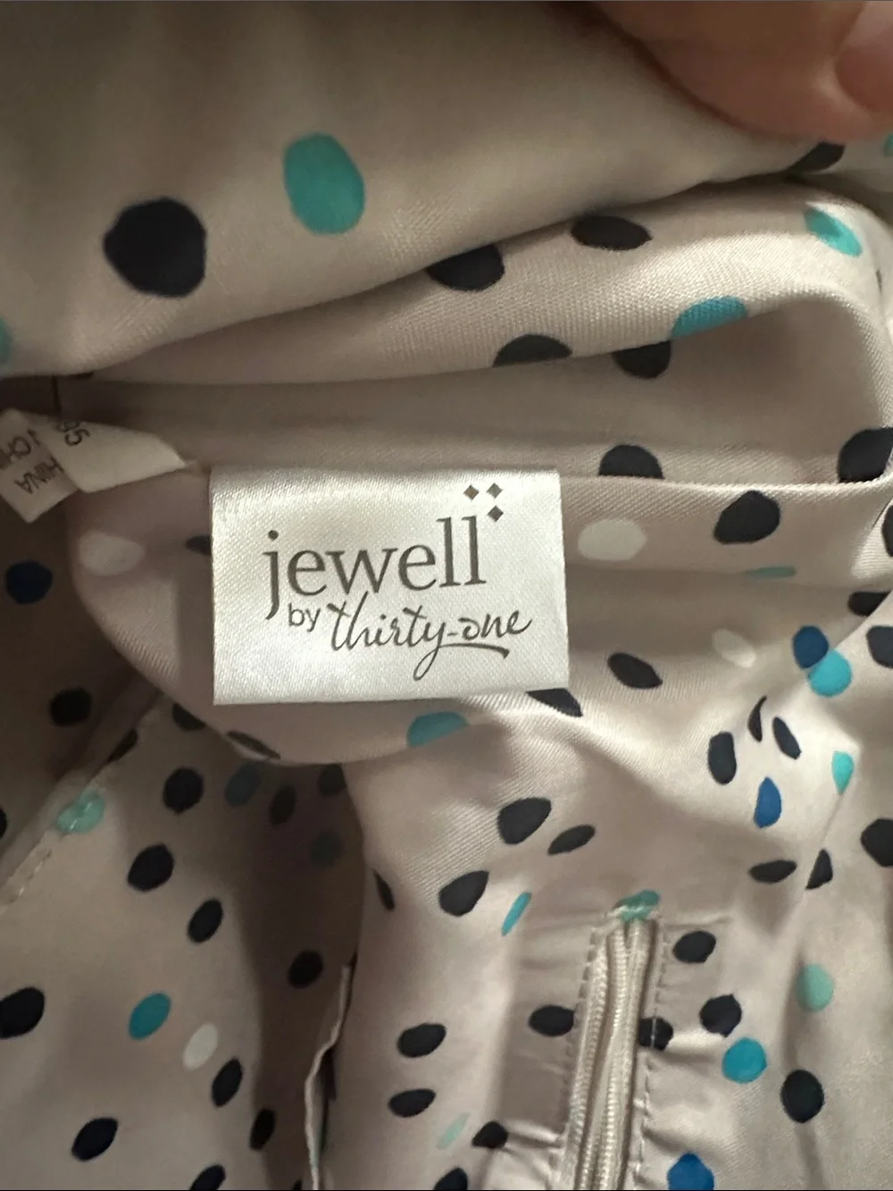 Thirty One Jewell tote Cobalt Blue with “S” monogram NEW